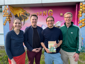 v. l. Dorothea Deppermann, Tobias Stieb, Richard Mannwald und Patrick Jansen